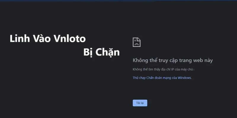 Link vào Vnloto bị chặn